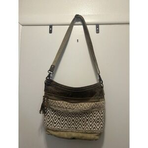 Myra Bag‎ Canvas Pouch Adjustable Strap Tassels Front Pocket Hobo Ceossbody